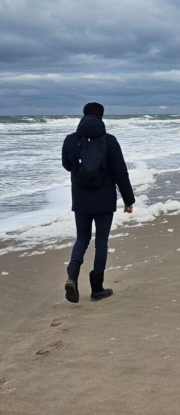 Bart Begijn op het strand